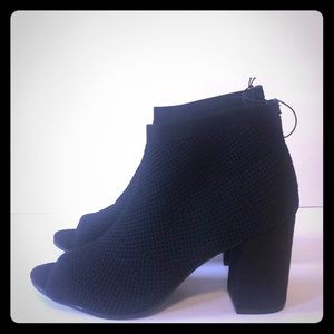 Women's seven💥dials woven peep toe chunky heels